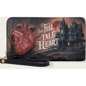 The Tell-Tale Heart Wallet Horror Goth Halloween New NWT Grunge Emo Excellent